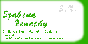 szabina nemethy business card